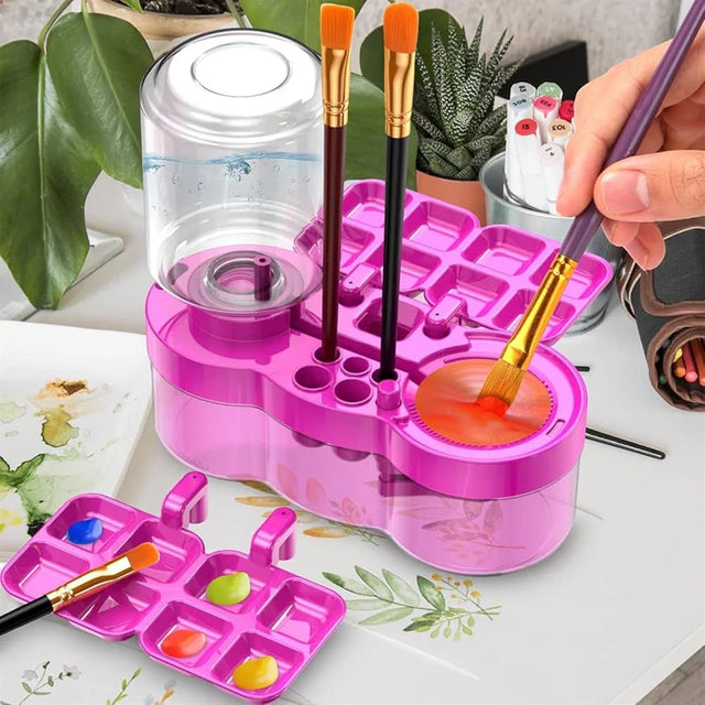 5-in-1 Paint Brush Cleaner with Palette & Rinser