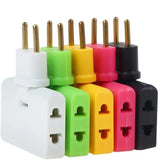 Colorful 3-in-1 plug converter Set with white, green, yellow, pink, and black options for versatile use
