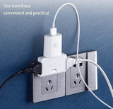 JispMart 3-in-1 plug converter for convenient charging with multiple ports