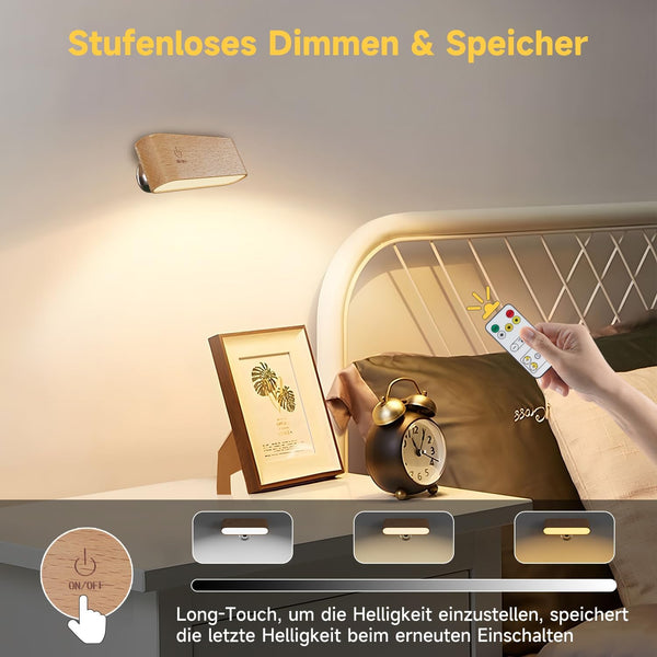 360 degree magnetic desk lamp with adjustable brightness and remote control for versatile lighting