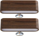 Modern 360 degree magnetic desk lamp in stylish wood finish with simple ON/OFF switch