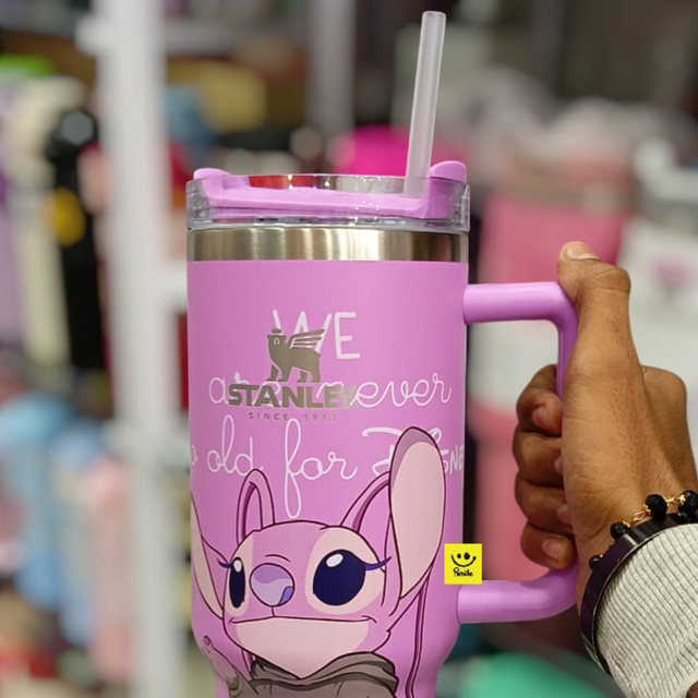 STITCH × Stanley Quencher H2.0 Tumbler – 1200ml Baby  Dark Pink