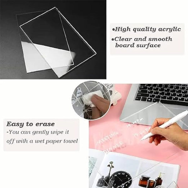 3D LED Message Board made of high-quality acrylic with smooth surface for easy writing and erasing