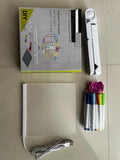 3D LED writing pad with colorful markers, USB cable, and adjustable lamp for creative drawing