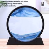 Elegant 3D sand art picture with mesmerizing blue sand patterns for home decor