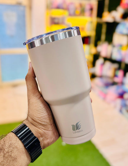Insulated Steel Tumbler – 900ml | Hot & Cold | Double Valve | Free Delivery