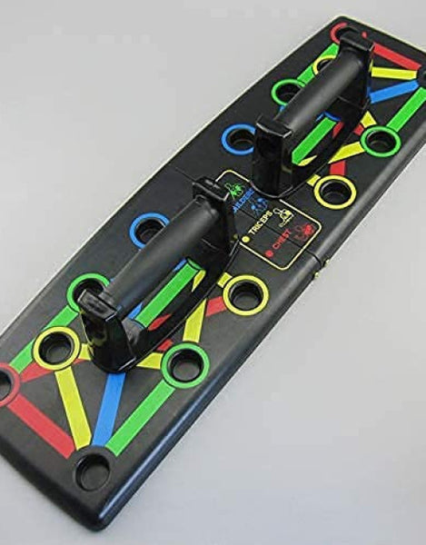 Dropdash 9 in 1 push up board with color-coded position markers for effective workouts