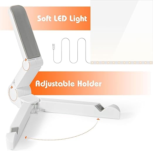 Acrylic LED writing board with adjustable holder and soft LED light for versatile use