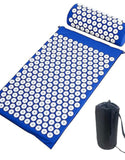 Dropdash acupressure mat and cushion set in blue, designed for relaxation and pain relief