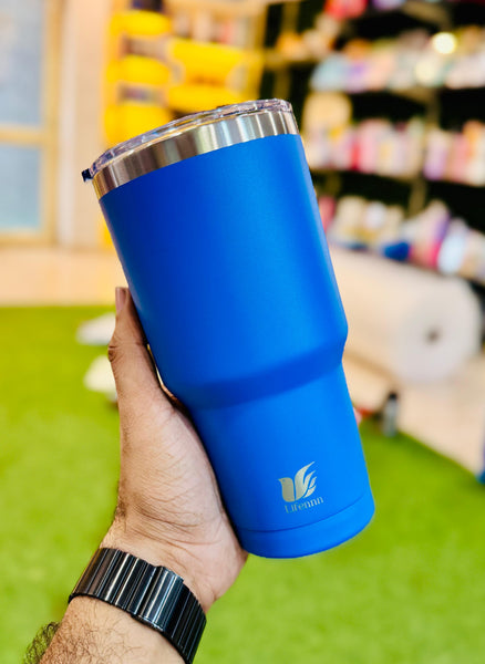 Insulated Steel Tumbler – 900ml | Hot & Cold | Double Valve | Free Delivery