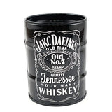 Black can ashtray designed with whiskey branding for stylish smoking accessory