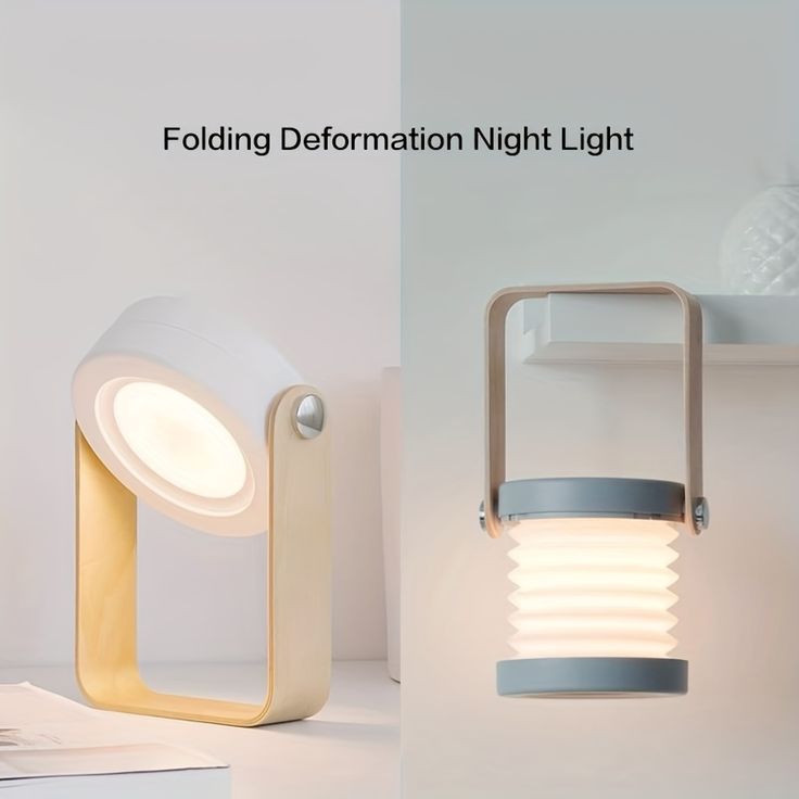 Foldable LED table lamp with a modern design for versatile lighting and easy storage