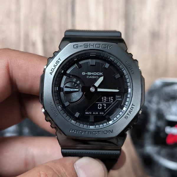 Casio G-Shock durable men's watch with black analog-digital display and sturdy design