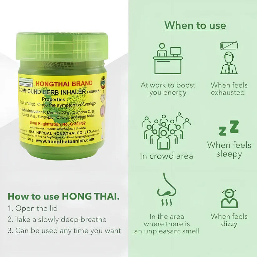 Hong Thai Traditional Cold and cough Herbal Inhaler 100ml