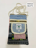 Himalayan hemp crossbody bag with colorful patterns and adjustable strap, perfect for accessories