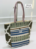 Himalayan hemp tote bag with colorful patterns and twin handles for stylish everyday use