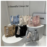 Imported double-shaded tote bag set featuring six stylish colors and unique braided handles