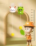 Dropdash indoor table tennis trainer with playful animal designs and adjustable height for practice