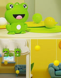 Dropdash indoor table tennis trainer with a green frog design and yellow balls for skill practice at home