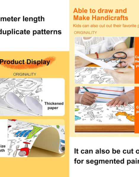 Kids drawing paper roll from Dropdash featuring thickened paper for creative drawing and handicrafts