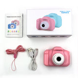 Kids Mini HD Camera in Pink with USB Cable, Instruction Manual, and Accessories for Young Photographers