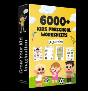 Kids summer worksheets bundle featuring over 6000 preschool activities for fun learning