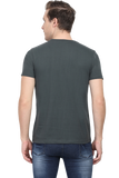 Back view of a grey Labubu cartoon t-shirt for men, ideal for casual wear and comfort