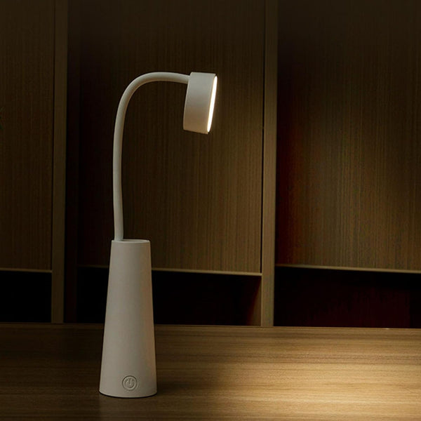 Stylish LED study lamp for students with a flexible neck and warm light for focused reading