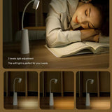 LED study lamp for students with three levels of light adjustment for optimal reading comfort