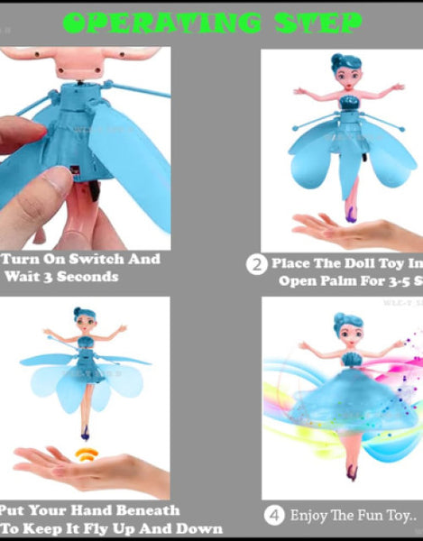 Step-by-step guide for the magic flying fairy doll with instructions for activation and usage