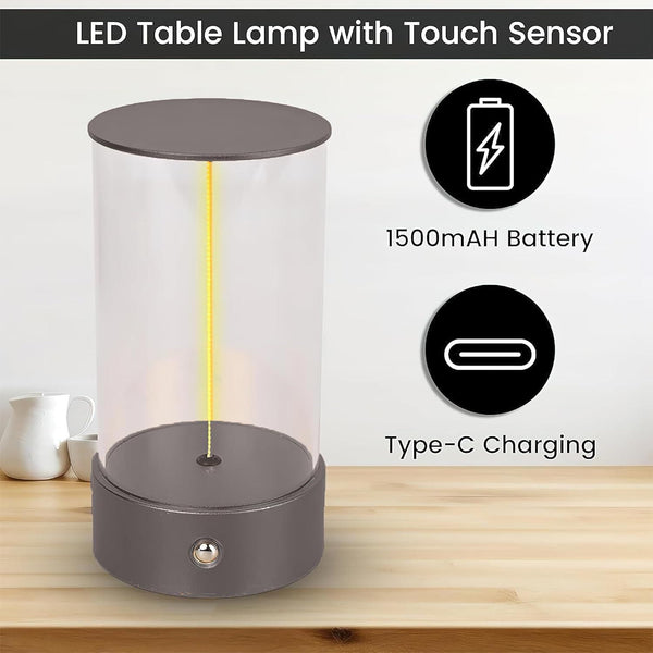 LED Table Lamp with Touch Sensor and 1500mAH Battery, featuring magnetic lamp light and Type-C charging
