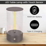 LED Table Lamp with Touch Sensor and 1500mAH Battery, featuring magnetic lamp light and Type-C charging