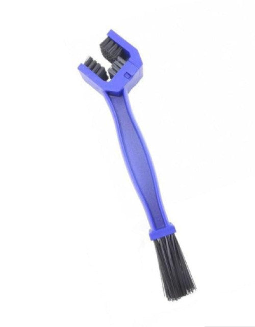 Dropdash motorcycle chain cleaning tool with dual brushes for effective chain maintenance