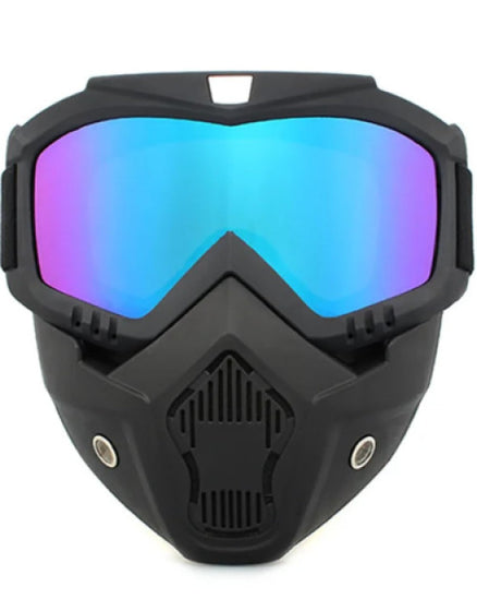Dropdash motorcycle protective goggles with a sleek design and mirrored lenses for maximum visibility