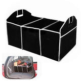 Expandable multi-function storage bag for organizing items in car trunks with sturdy handles