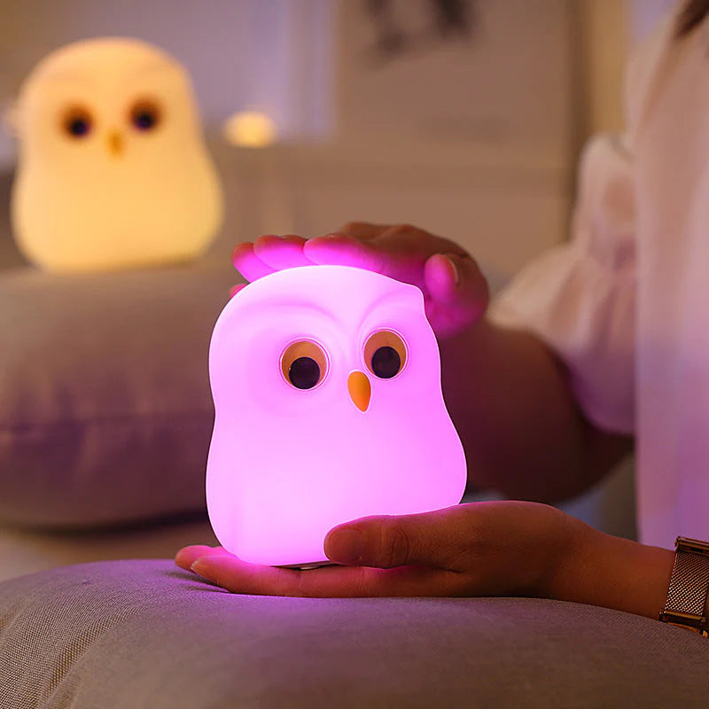 Cute Owl LED Night Light for Kids with Soft Glow and Touch Control for Sweet Dreams