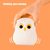 Owl LED Night Light for Kids with Shaking Feature and Moving Eyes for Interactive Fun
