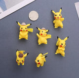 Pikachu action figure set featuring six cute Pikachu figures in various poses and expressions