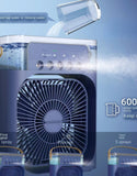 Dropdash portable humidifier air cooler with water tank and adjustable spray settings for optimal cooling