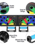 Dropdash portable push-up board with color-coded zones for targeting back, chest, triceps, and shoulders