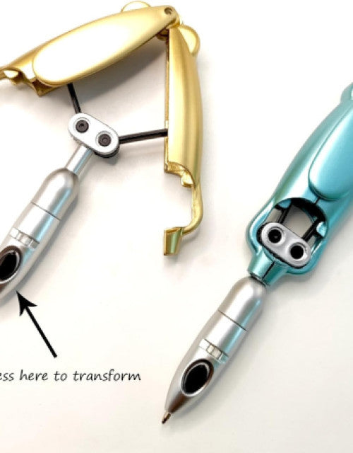Dropdash retractable writing pen with a playful design and transformation feature