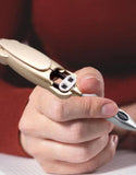 Dropdash retractable writing pen in gold, designed for smooth and convenient writing
