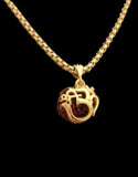 Rudraksha pendant with chain featuring intricate design, perfect for Valentine's Week gifting