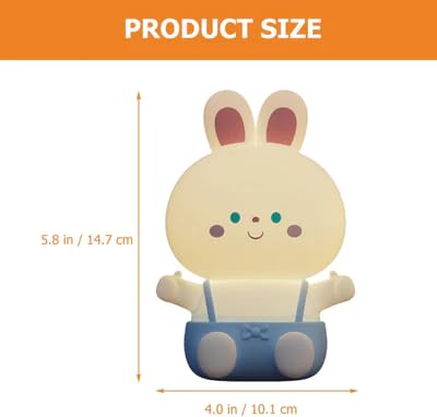 Silicone bunny night light in playful design, perfect for children's rooms and nighttime comfort