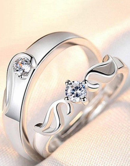 Elegant silver studded adjustable rings featuring elegant designs for a stylish accessory