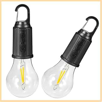 Two JispMart USB emergency bulb light with hanging hooks for portable illumination