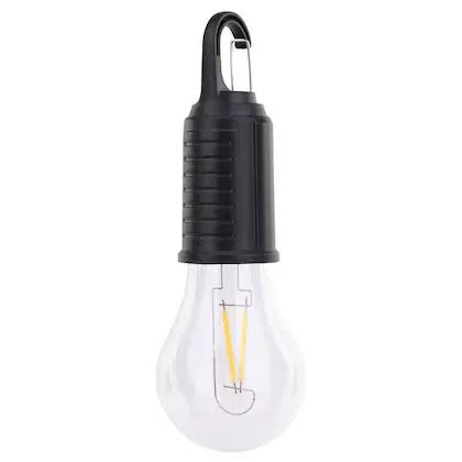 USB emergency bulb light with a sleek design and convenient hanging hook for portable use
