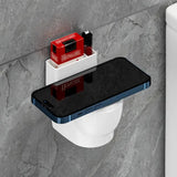 Wall-mounted toilet ashtray with space for phone, ideal for keeping bathrooms tidy
